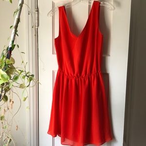 Bright orange sleeveless dress size xs